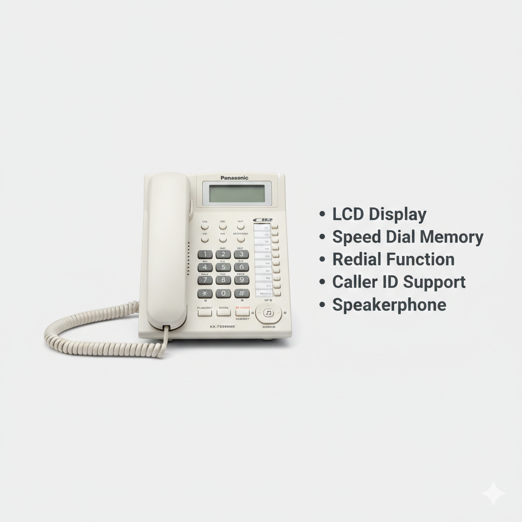Panasonic KX-TS880MX Integrated Corded Caller ID Landline Phone
