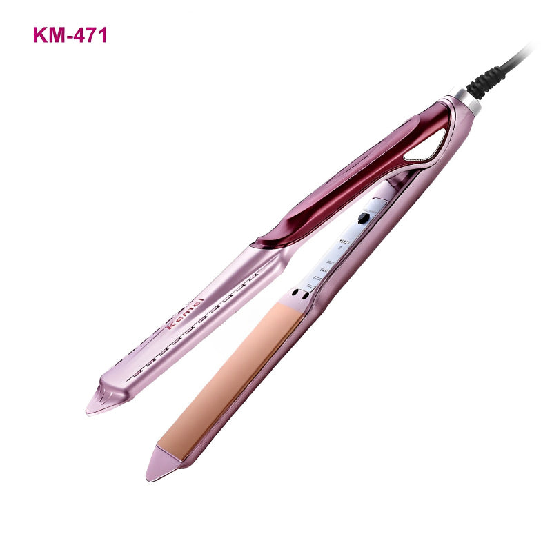Kemei KM-471 Professional Hair Straightener – Wide Plate Flat Iron with Fast Heating – 6 months warranty