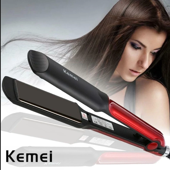 Kemei KM-531 Hair Straightener – Flat Iron for Women with Fast Heating – 6 months warranty