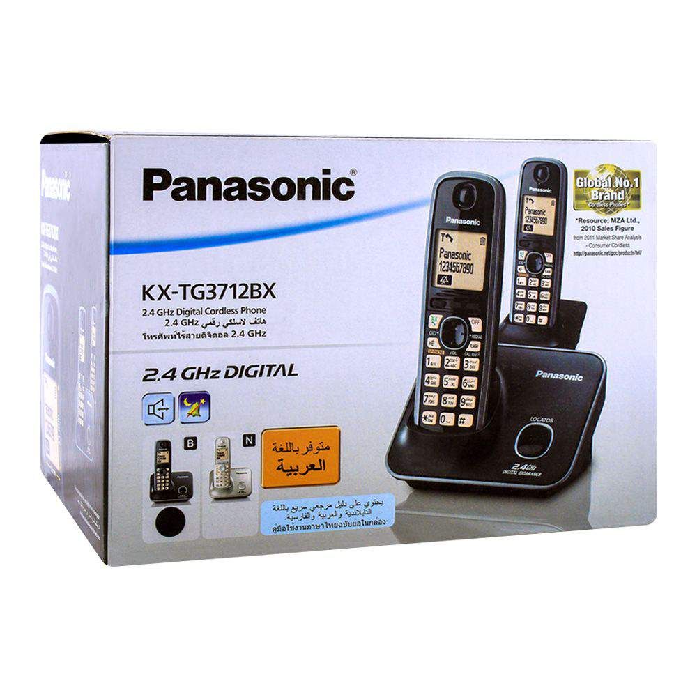 Panasonic KX-TG3712BX 2.4GHz Digital Cordless Landline Phone (Twin Handset)