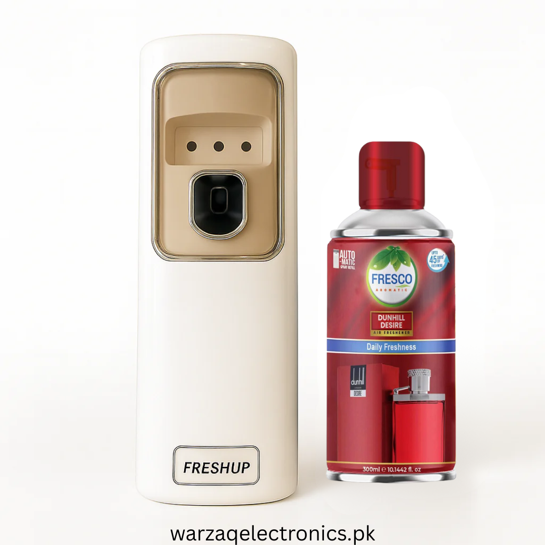 Freshup LED Automatic Air Freshener Dispenser with Free Refill & D-Size Batteries