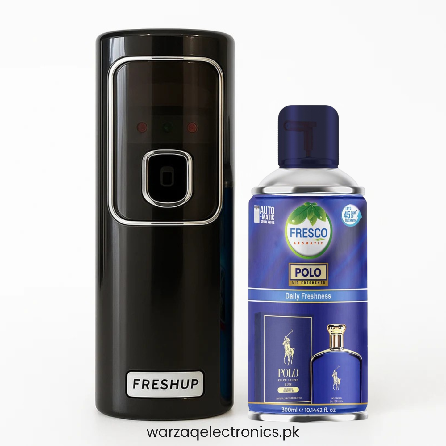 Freshup Black LED Automatic Air Freshener Dispenser – Includes Free Air Freshener & Batteries