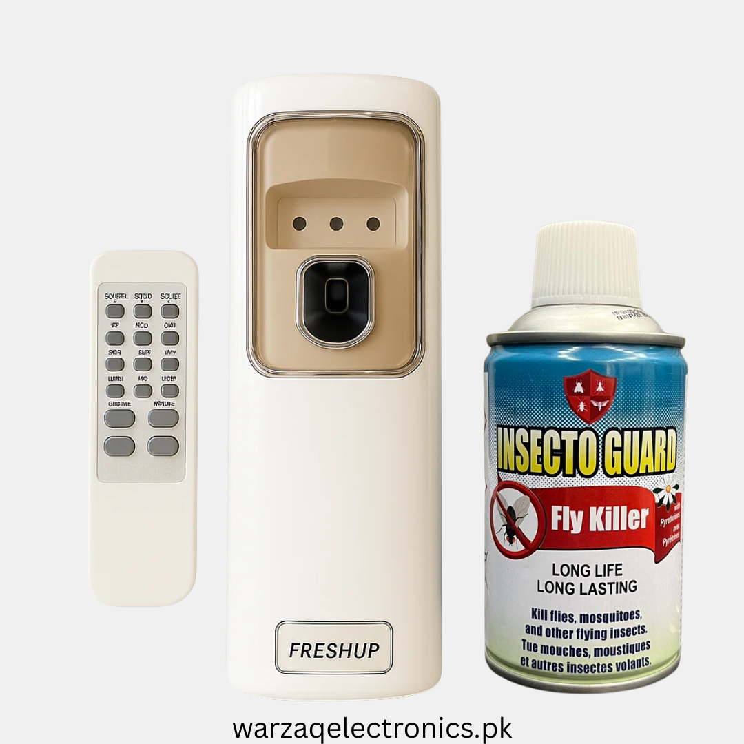 Freshup LED Remote Control Automatic Air Freshener Dispenser with Free Refill & D-Size Batteries