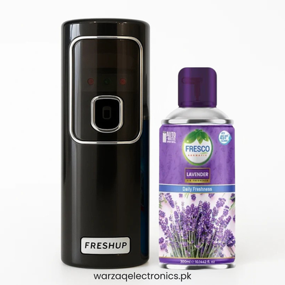 Freshup Black LED Automatic Air Freshener Dispenser – Includes Free Air Freshener & Batteries