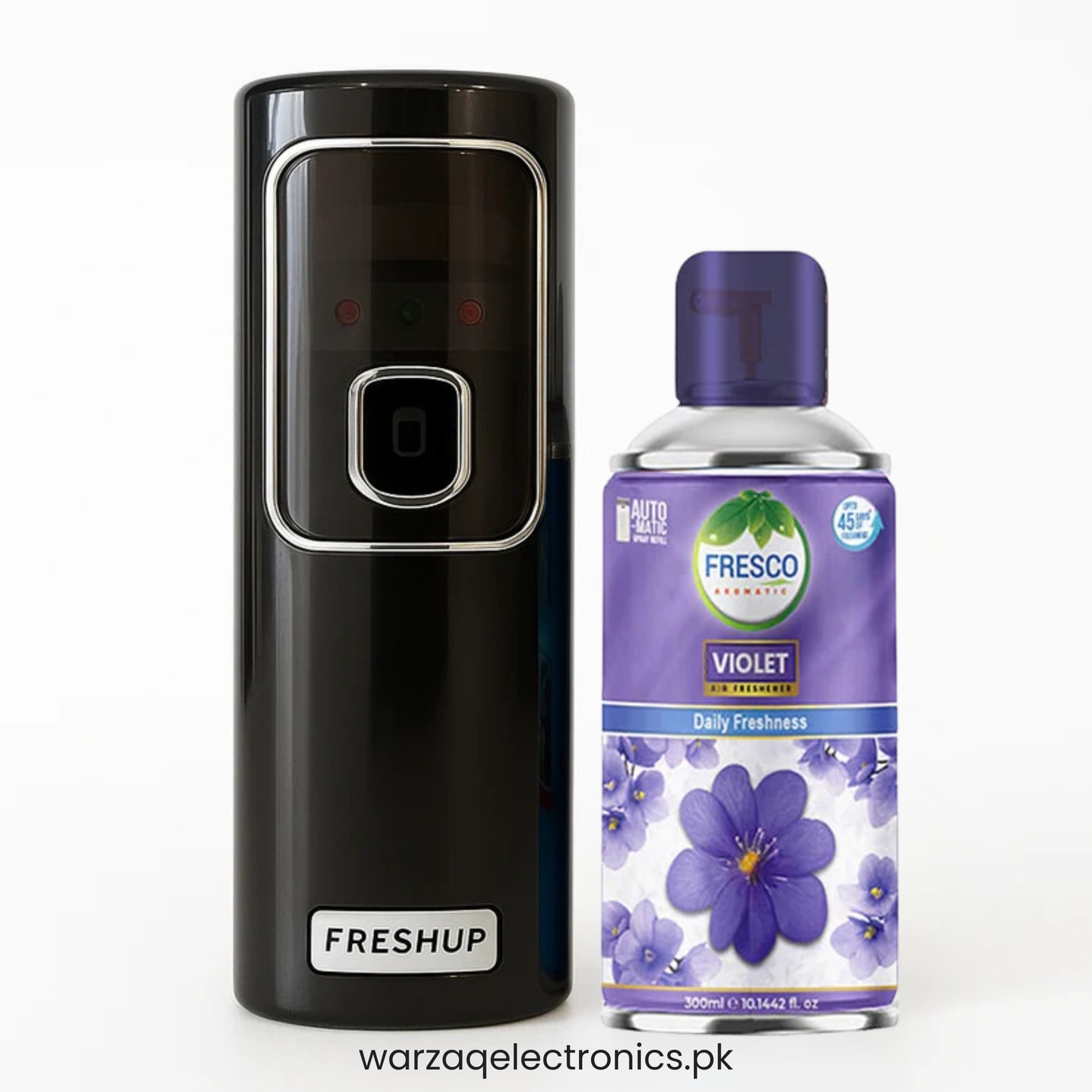 Freshup Black LED Automatic Air Freshener Dispenser – Includes Free Air Freshener & Batteries