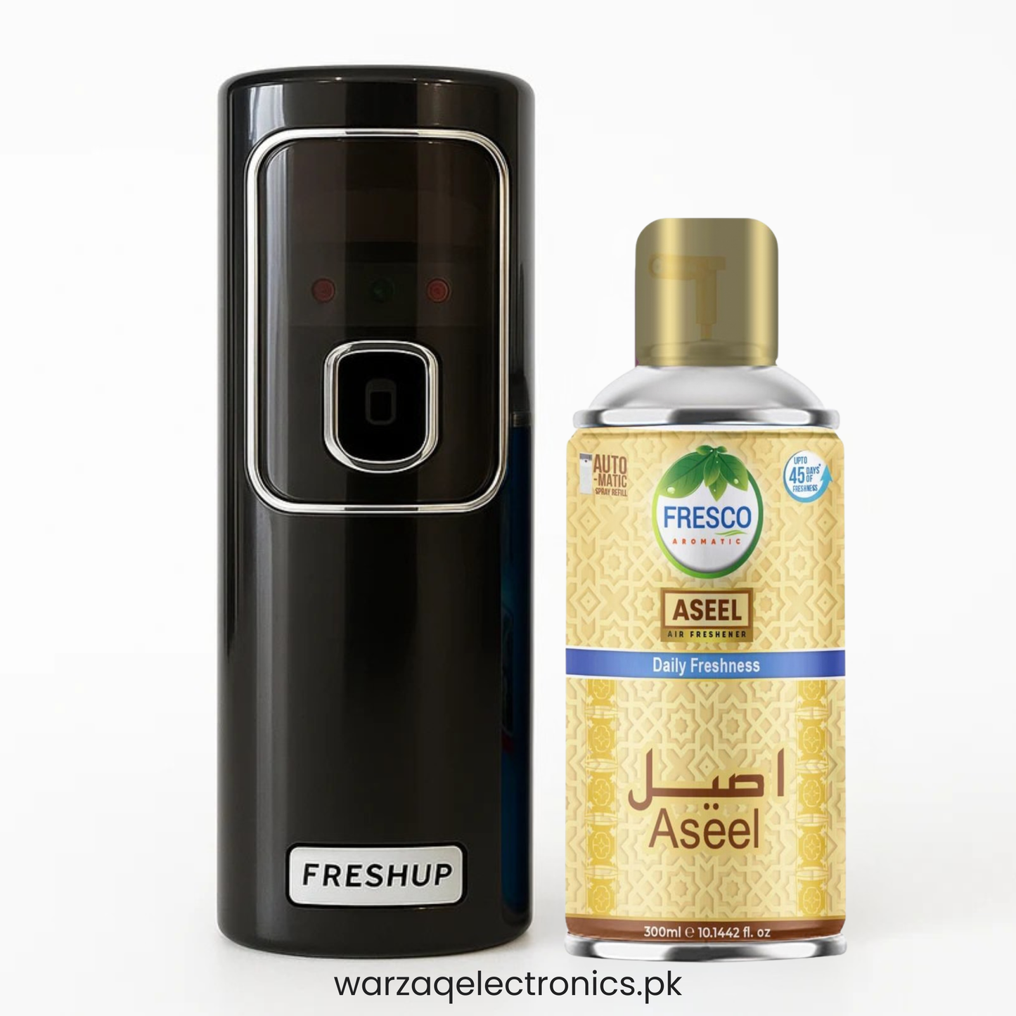 Freshup Black LED Automatic Air Freshener Dispenser – Includes Free Air Freshener & Batteries