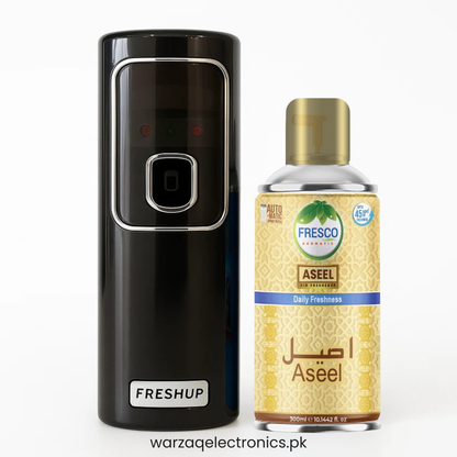 Freshup Black LED Automatic Air Freshener Dispenser – Includes Free Air Freshener & Batteries