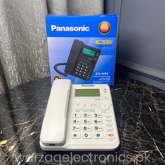 Panasonic PTCL KX-999 Landline Telephone – LCD Display, Speakerphone, Speed Dial, Hold/Redial, Clear Sound PTCL Phone for Home &amp; Office