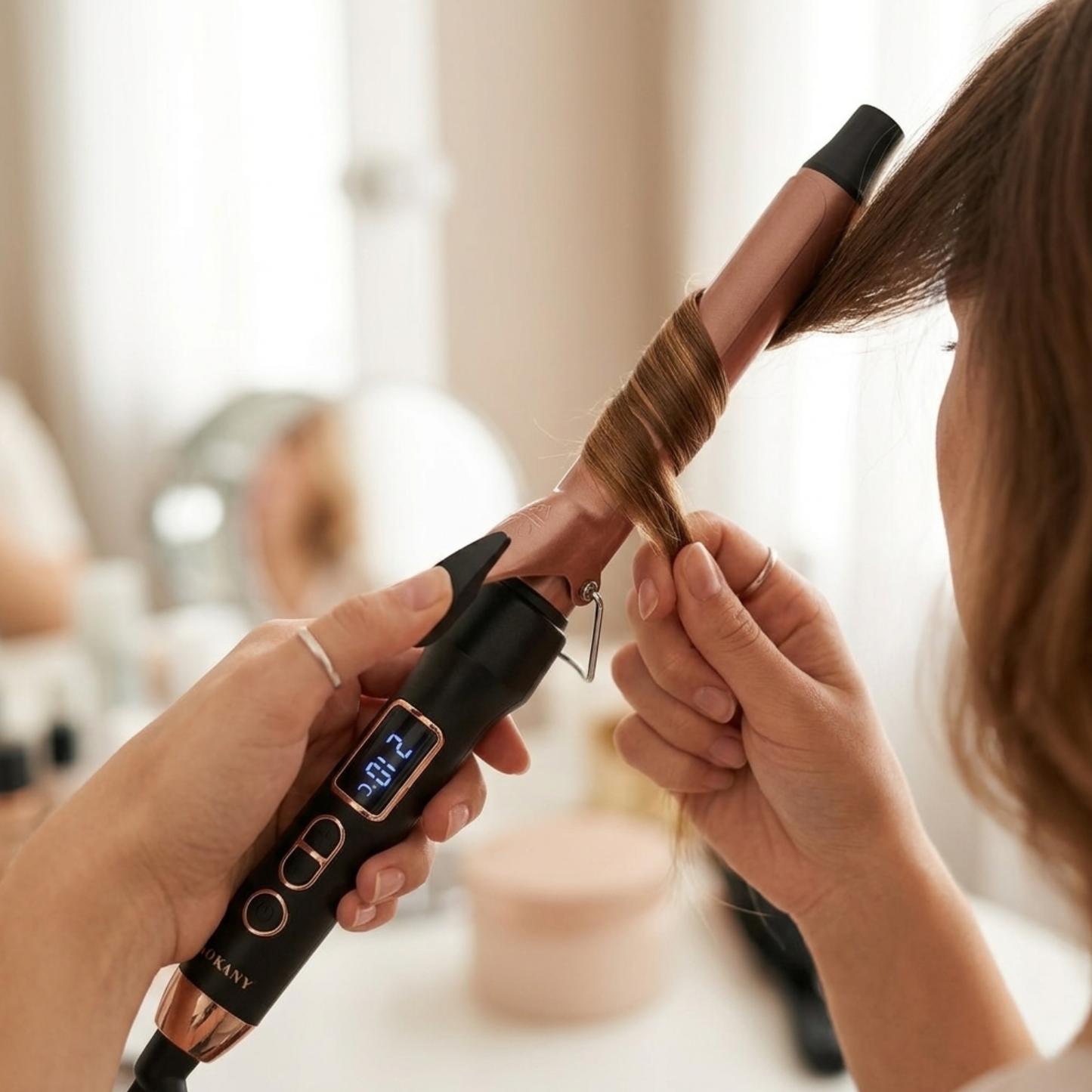 SOKANY SK-673 25mm Hair Curling Iron | Digital Display | Temperature Up to 980°F