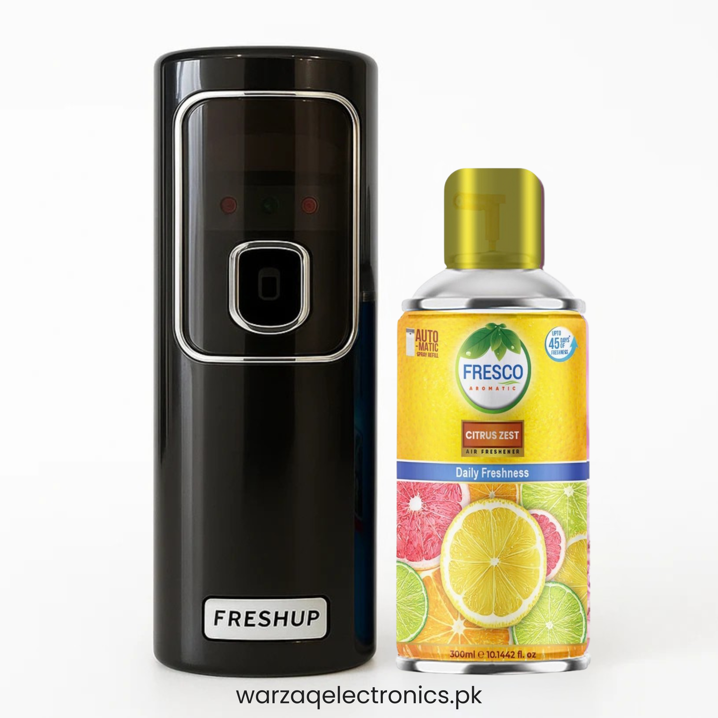Freshup Black LED Automatic Air Freshener Dispenser – Includes Free Air Freshener & Batteries