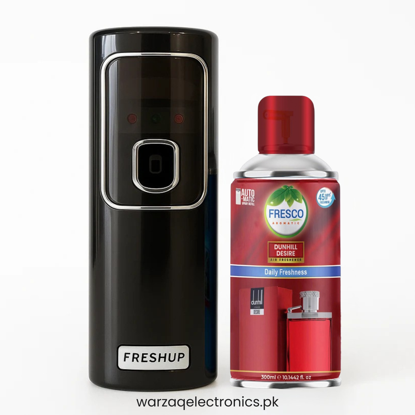 Freshup Black LED Automatic Air Freshener Dispenser – Includes Free Air Freshener & Batteries