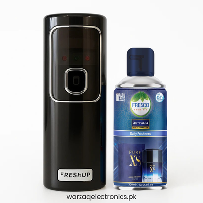 Freshup Black LED Automatic Air Freshener Dispenser – Includes Free Air Freshener & Batteries
