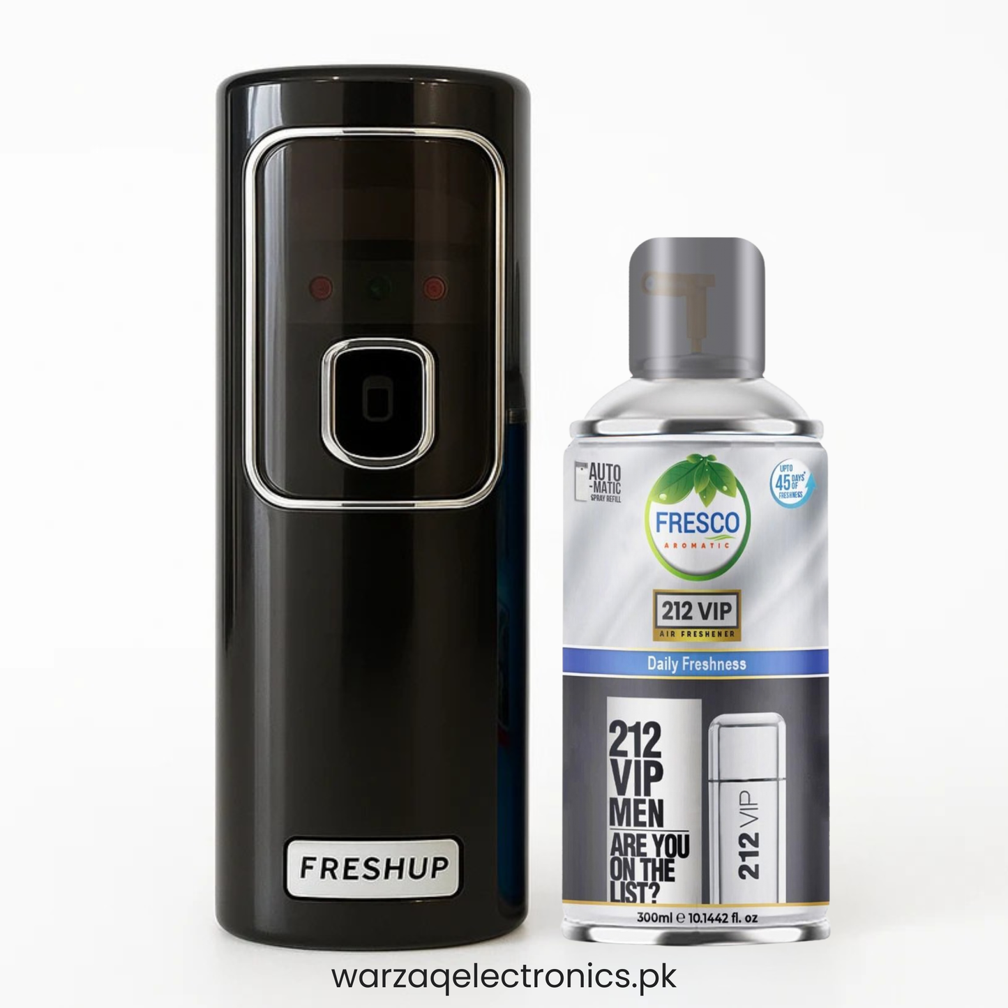Freshup Black LED Automatic Air Freshener Dispenser – Includes Free Air Freshener & Batteries