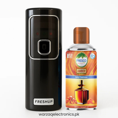 Freshup Black LED Automatic Air Freshener Dispenser – Includes Free Air Freshener & Batteries