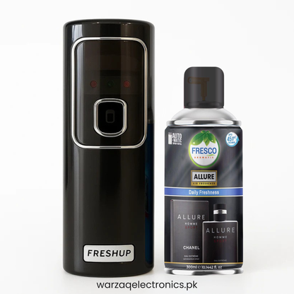 Freshup Black LED Automatic Air Freshener Dispenser – Includes Free Air Freshener & Batteries