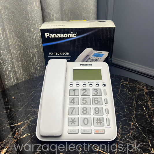 Panasonic KX-TSC732CID Landline Phone – Caller ID, Big Button Telephone, LCD Display, Loud Ringer