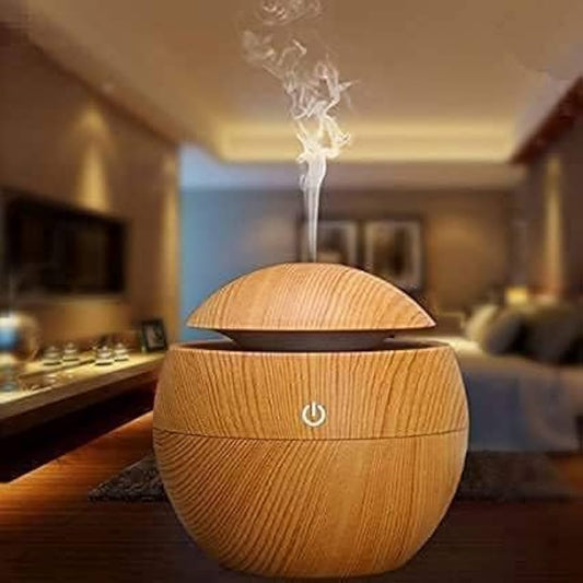 🌿 Wooden Essential Oil Diffuser & Ultrasonic Cool Mist Humidifier