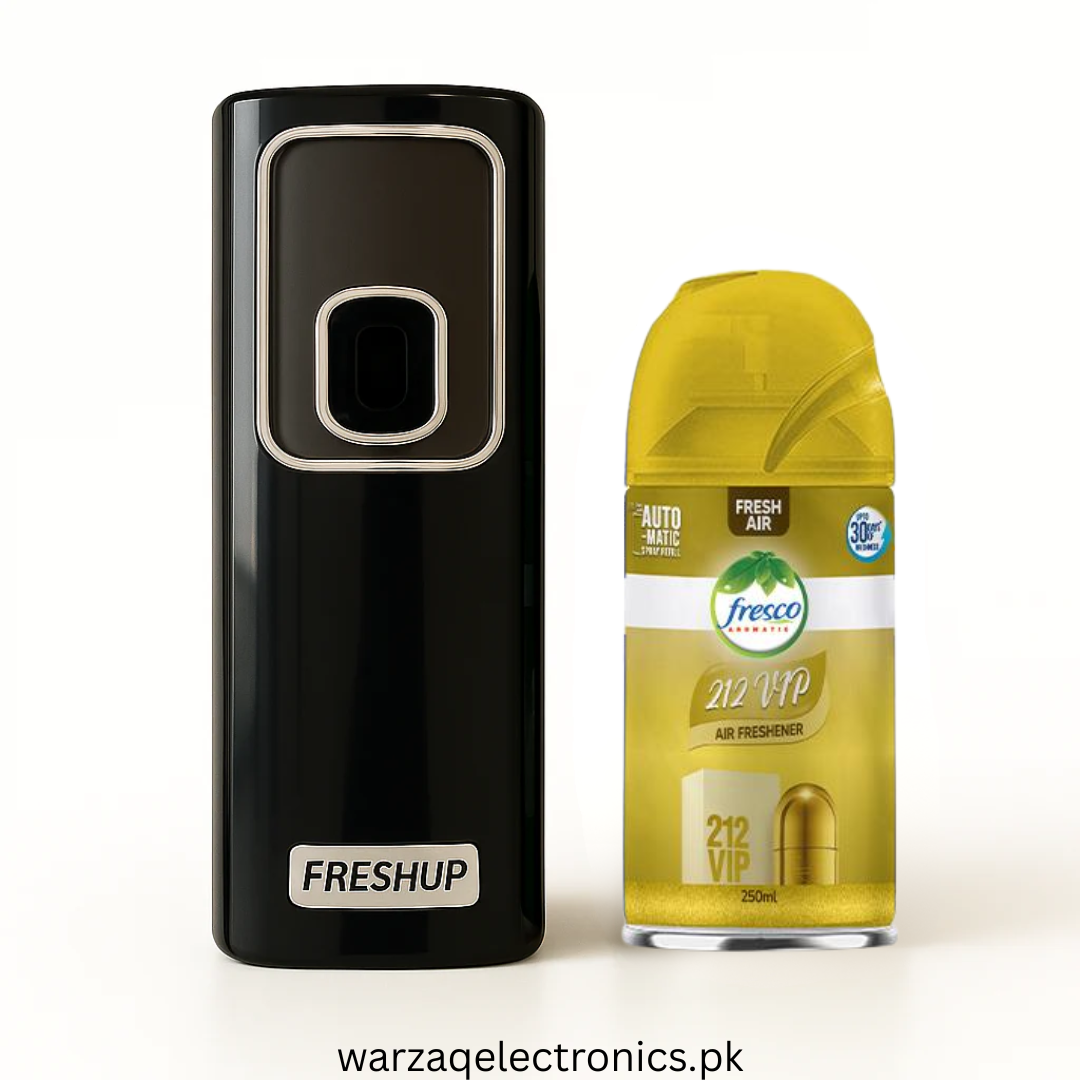 Smart Black Automatic Air Freshener Dispenser – Free Refill Spray & Batteries