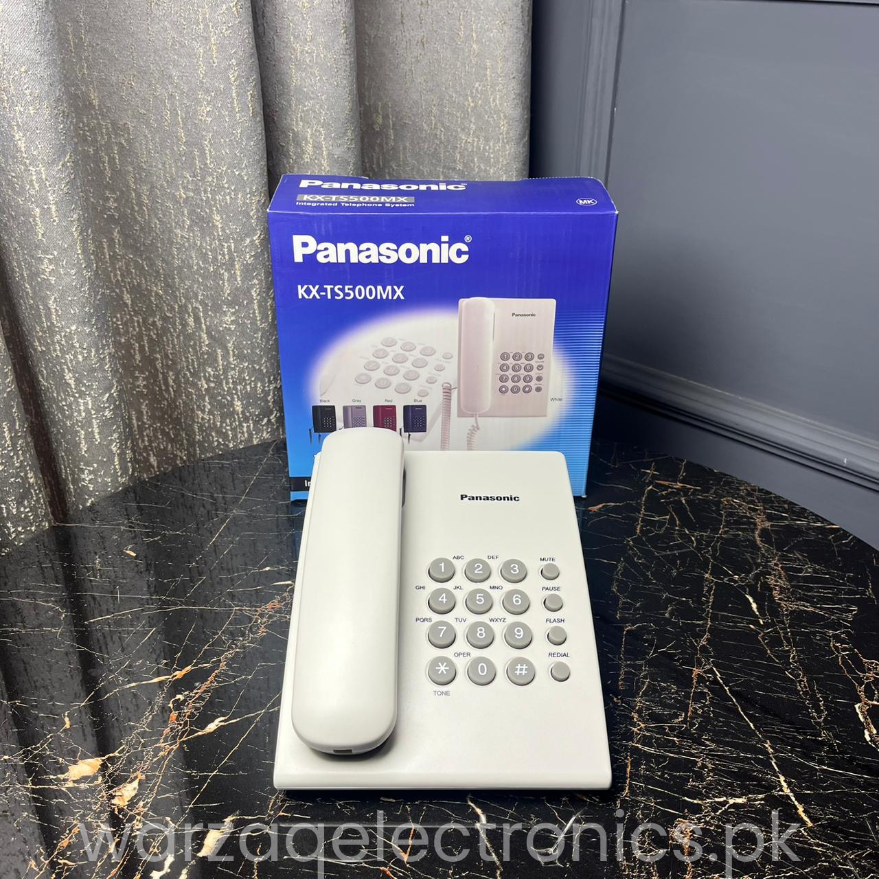 Panasonic KX-TS500MX Landline Phone – PTCL Compatible Wired Telephone, Durable Desk Phone