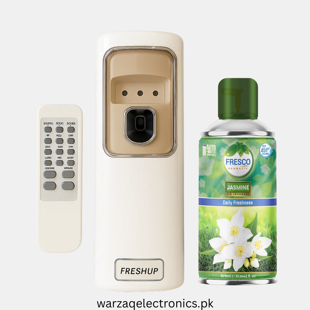 Freshup LED Remote Control Automatic Air Freshener Dispenser with Free Refill & D-Size Batteries