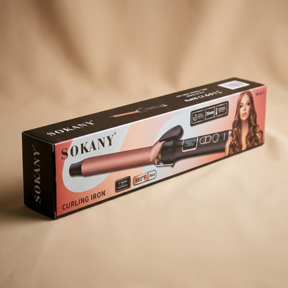 SOKANY SK-673 25mm Hair Curling Iron | Digital Display | Temperature Up to 980°F