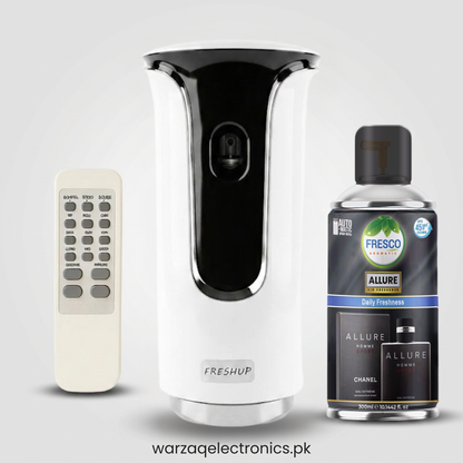 Freshup  Premium LED Remote Control Automatic Air Freshener Dispenser with Free Air Freshener & D-Size Batteries