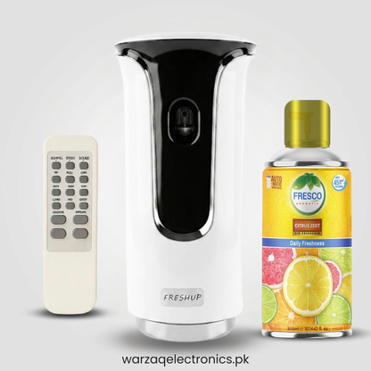 Freshup  Premium LED Remote Control Automatic Air Freshener Dispenser with Free Air Freshener & D-Size Batteries