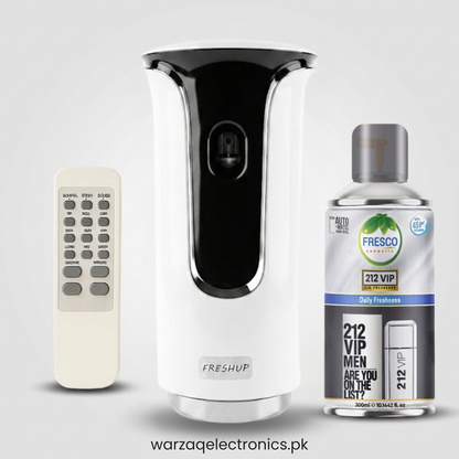 Freshup  Premium LED Remote Control Automatic Air Freshener Dispenser with Free Air Freshener & D-Size Batteries
