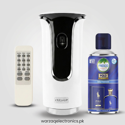 Freshup  Premium LED Remote Control Automatic Air Freshener Dispenser with Free Air Freshener & D-Size Batteries