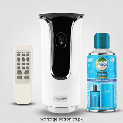 Freshup  Premium LED Remote Control Automatic Air Freshener Dispenser with Free Air Freshener & D-Size Batteries