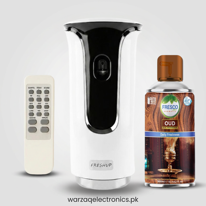 Freshup  Premium LED Remote Control Automatic Air Freshener Dispenser with Free Air Freshener & D-Size Batteries