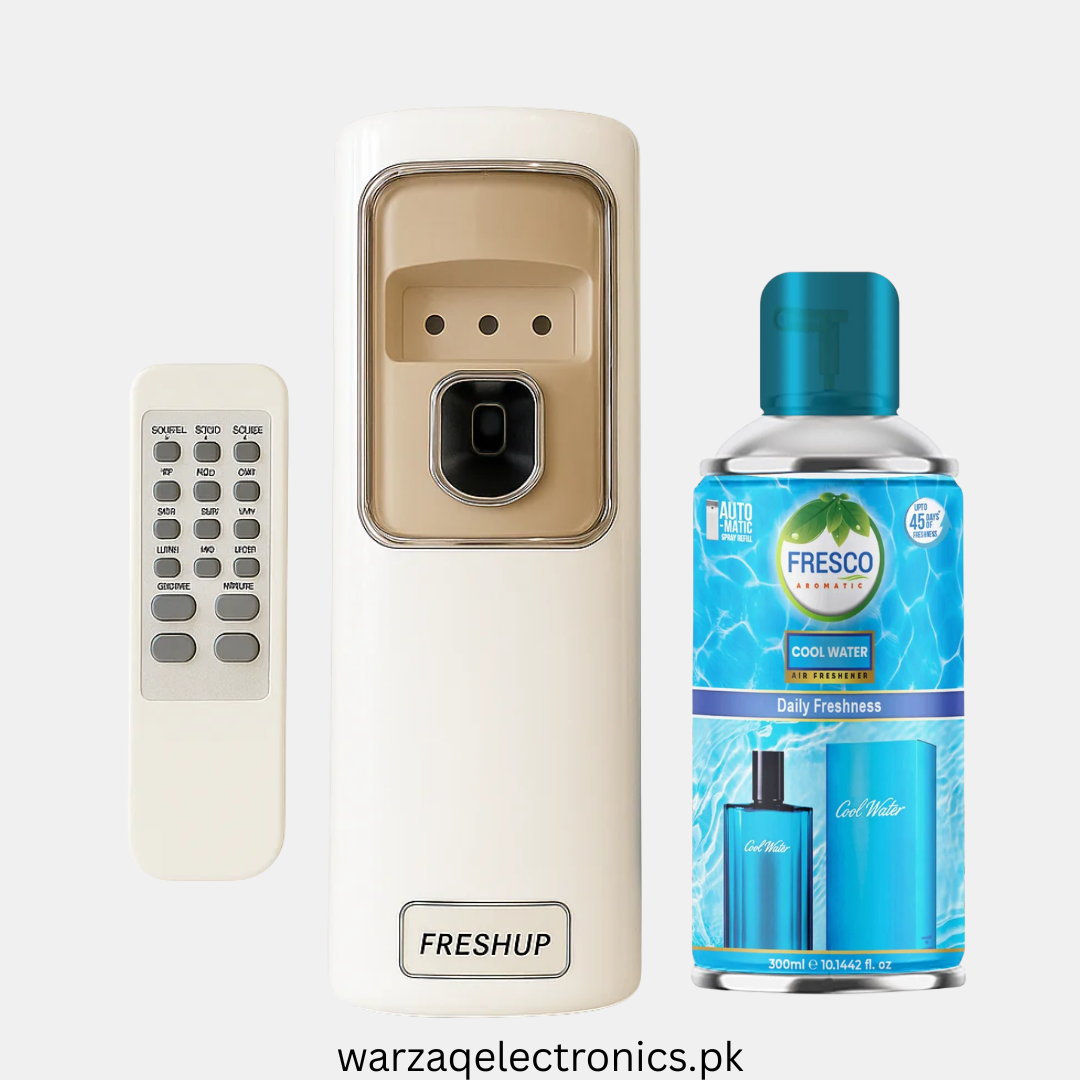 Freshup LED Remote Control Automatic Air Freshener Dispenser with Free Refill & D-Size Batteries