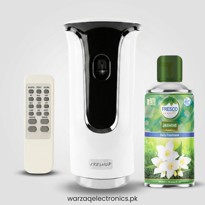Freshup  Premium LED Remote Control Automatic Air Freshener Dispenser with Free Air Freshener & D-Size Batteries