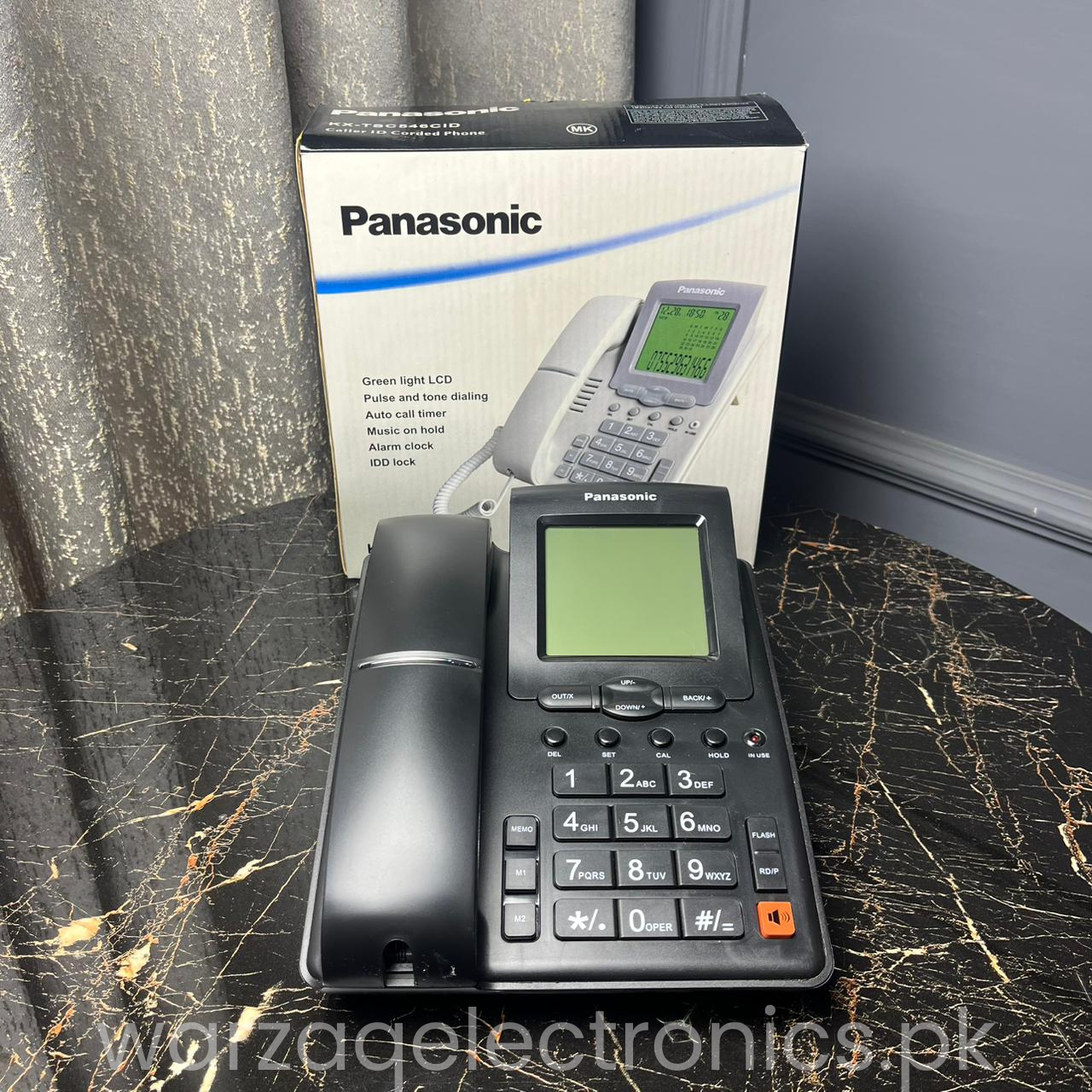 Panasonic KX-TSC546CID&nbsp;Landline Phone – Green Backlight LCD, Big Button Desk Phone, PTCL Compatible Telephone