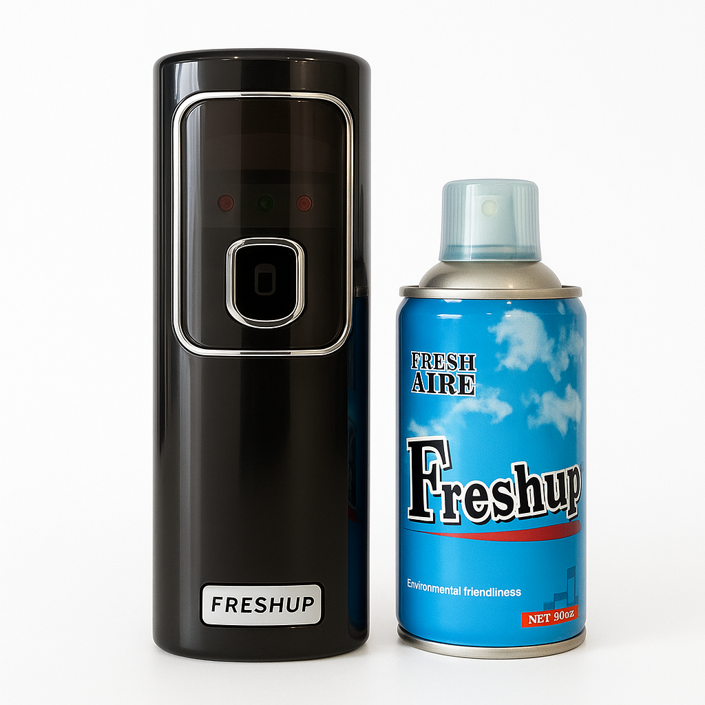 Freshup Black LED Automatic Air Freshener Dispenser – Includes Free Air Freshener & Batteries