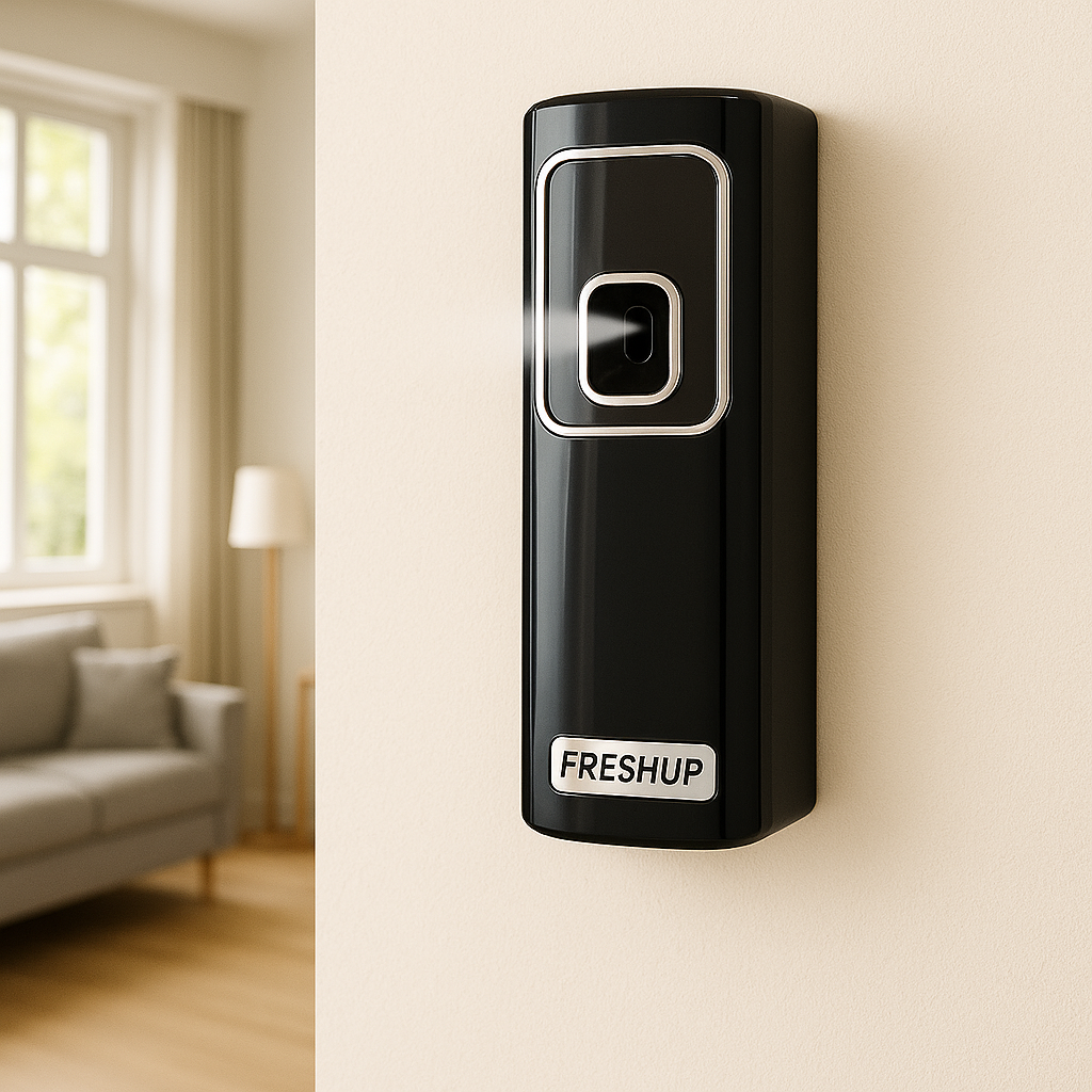 Smart Black Automatic Air Freshener Dispenser – Free Refill Spray & Batteries