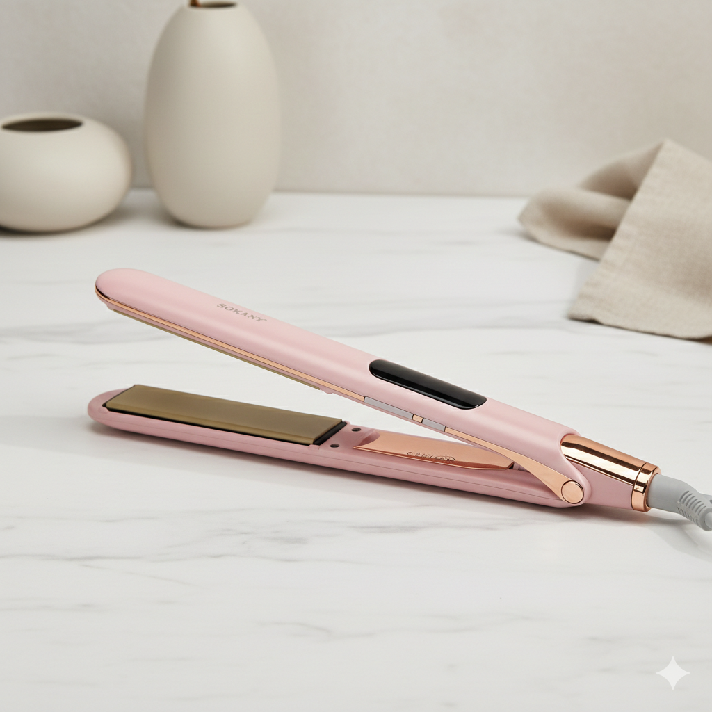 SOKANY HS-976 Professional Hair Straightener | Digital Display | Temperature Up to 750°F