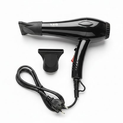 V&G Professional Hair Dryer 3100 | 1800–2000W High Power Fast Drying Salon Hair Dryer with Concentrator Nozzle