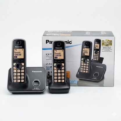 Panasonic KX-TG3712BX 2.4GHz Digital Cordless Landline Phone (Twin Handset)