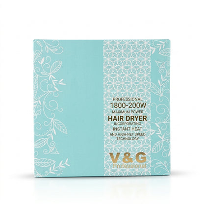 V&G 2200 Professional Hair Dryer 2200W | High Power Salon & Home Hair Dryer