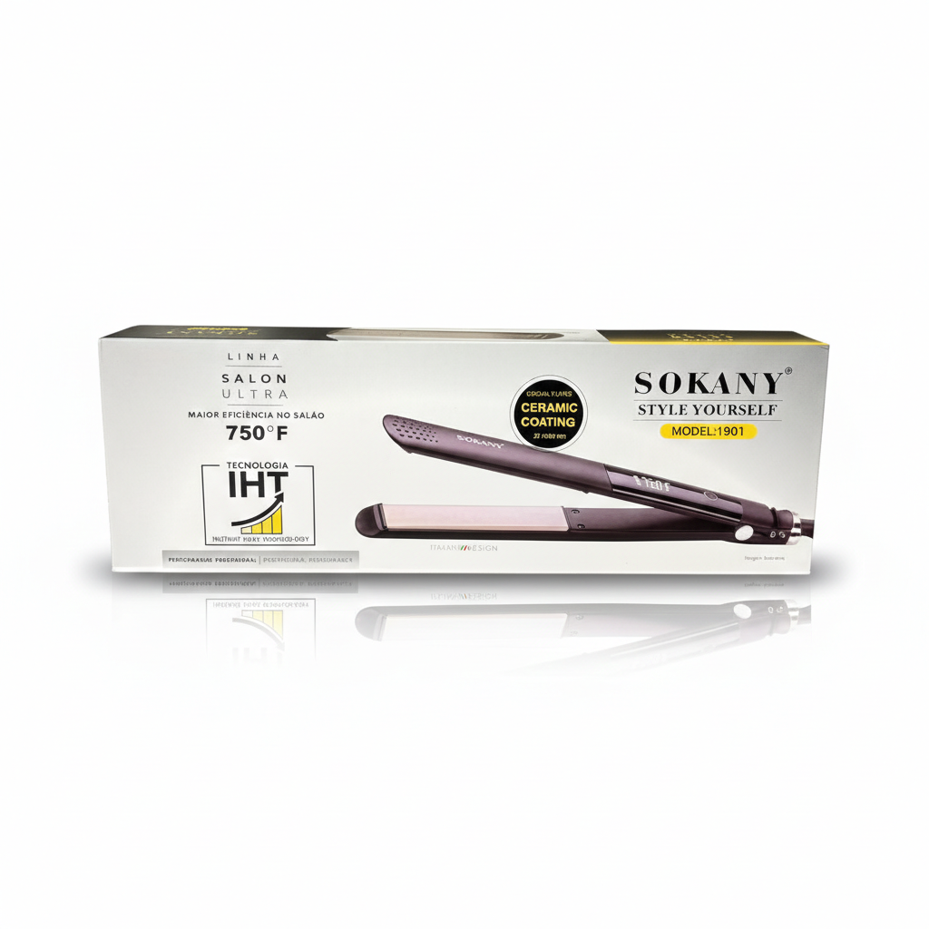 SOKANY 1901 Salon Ultra Hair Straightener | Digital Display | Temperature Up to 750°F