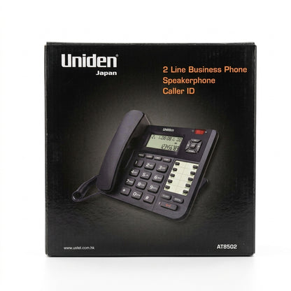 Uniden AT8502 2-Line Business Phone with Speakerphone & Caller ID | Corded Landline Telephone