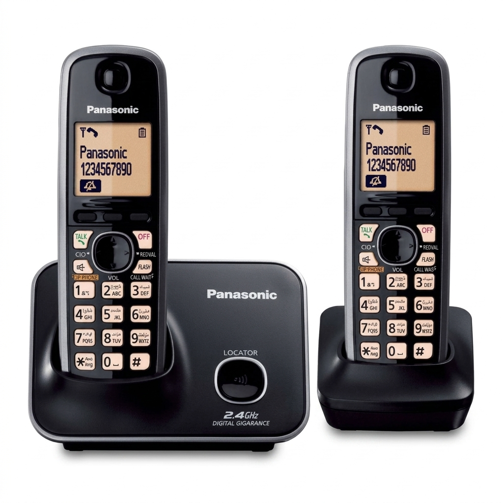 Panasonic KX-TG3712BX 2.4GHz Digital Cordless Landline Phone (Twin Handset)