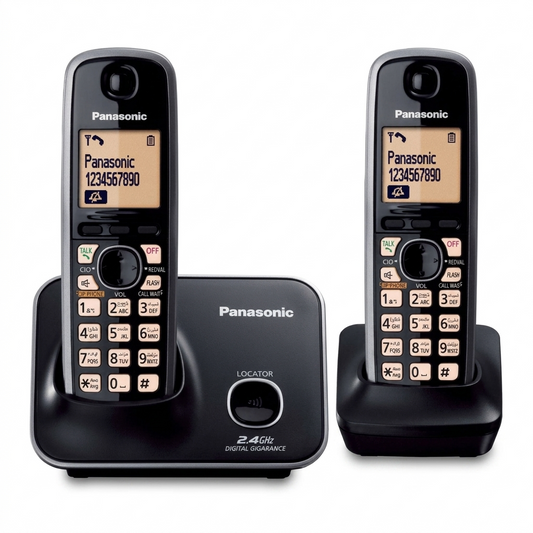 Panasonic KX-TG3712BX 2.4GHz Digital Cordless Landline Phone (Twin Handset)