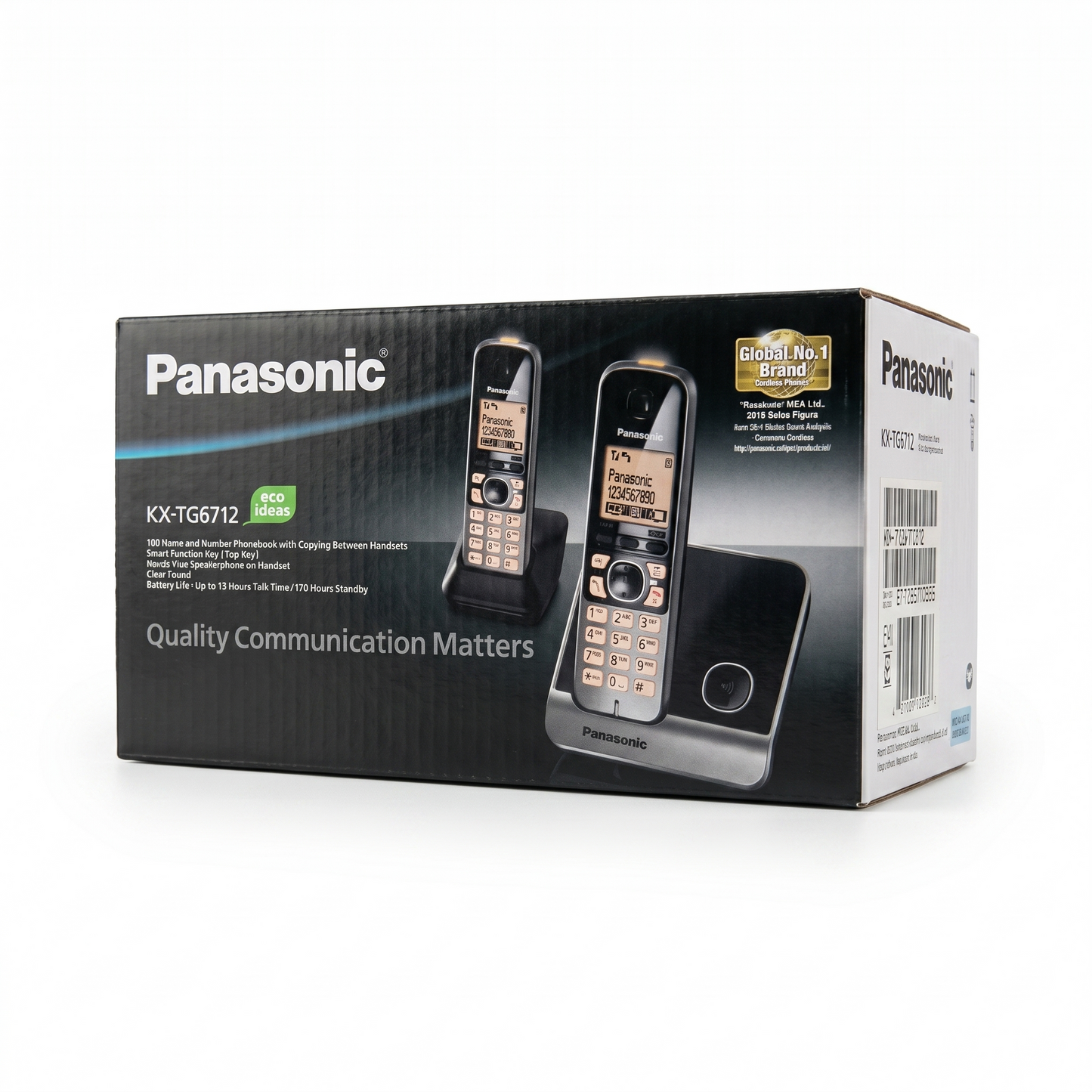 Panasonic KX-TG6712 Dual Handset ECO Digital Cordless Landline Phone