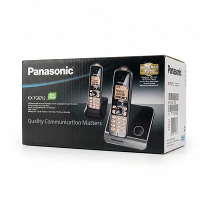 Panasonic KX-TG6712 Dual Handset ECO Digital Cordless Landline Phone