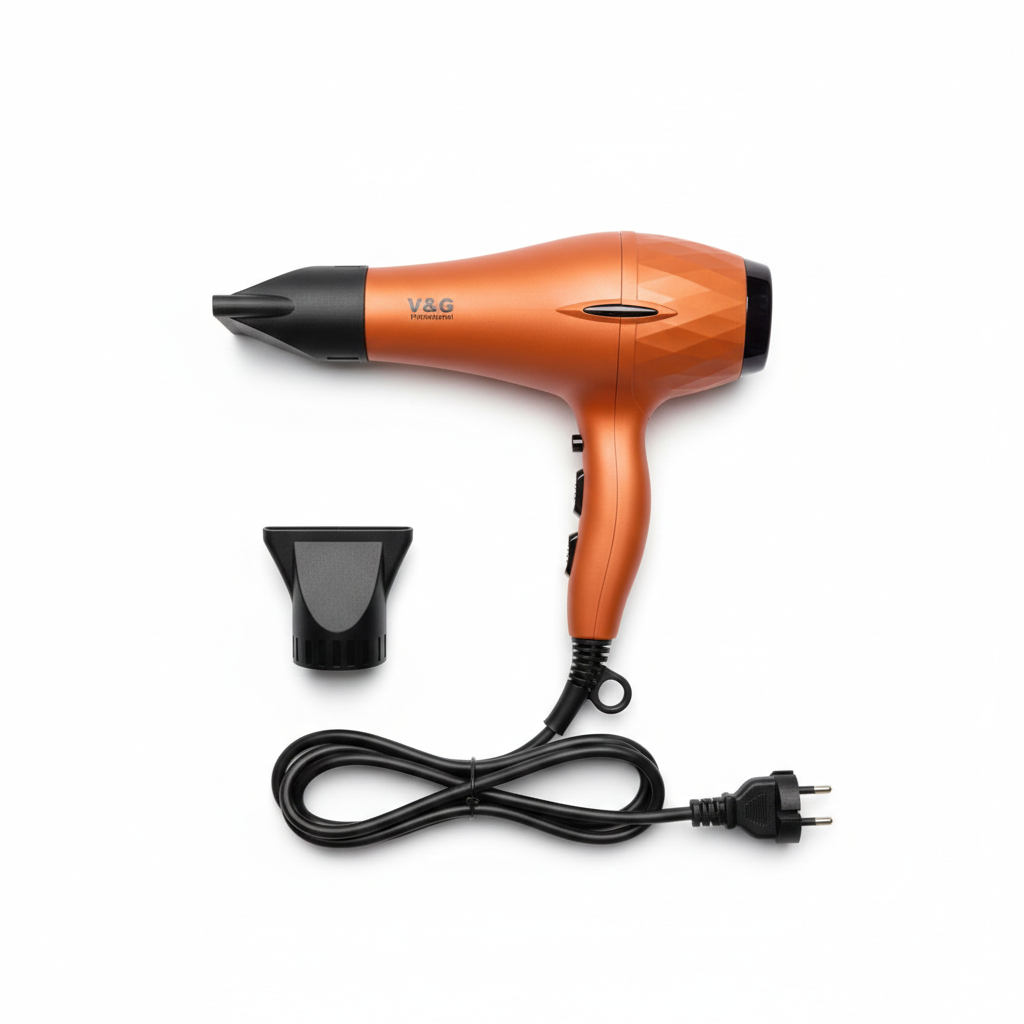 V&G Professional Hair Dryer 5100 – 2500W Super Power AC Motor | Fast Drying Salon-Grade Hair Dryer