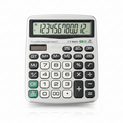Citizen CT-860II 12-Digit Desktop Calculator – Dual Power Solar Calculator