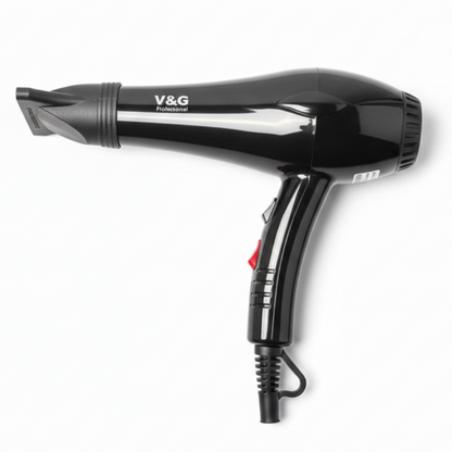 V&G Professional Hair Dryer 3100 | 1800–2000W High Power Fast Drying Salon Hair Dryer with Concentrator Nozzle