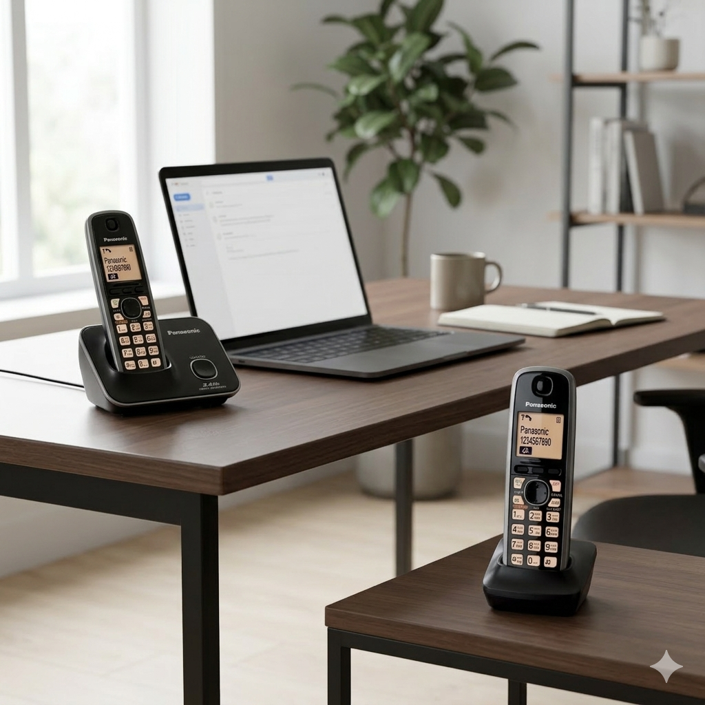 Panasonic KX-TG3712BX 2.4GHz Digital Cordless Landline Phone (Twin Handset)